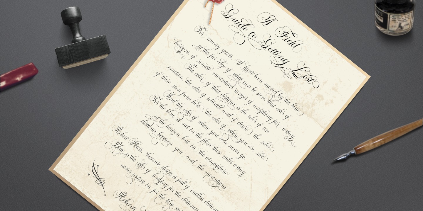 Mallaire Calligraphy Font preview